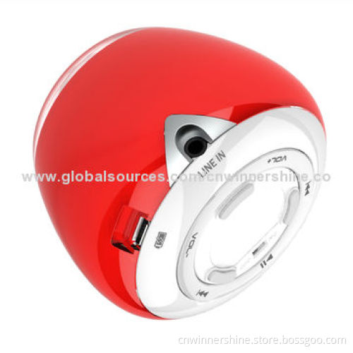 Bluetooth Speaker with Apple Shape, 100 to 20,000Hz Frequency Response